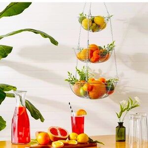 Cost Plus World Market Hanging Wire Fruit Basket